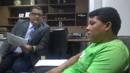 Dep. Silvano Amaral recebe demanda de líder indígena