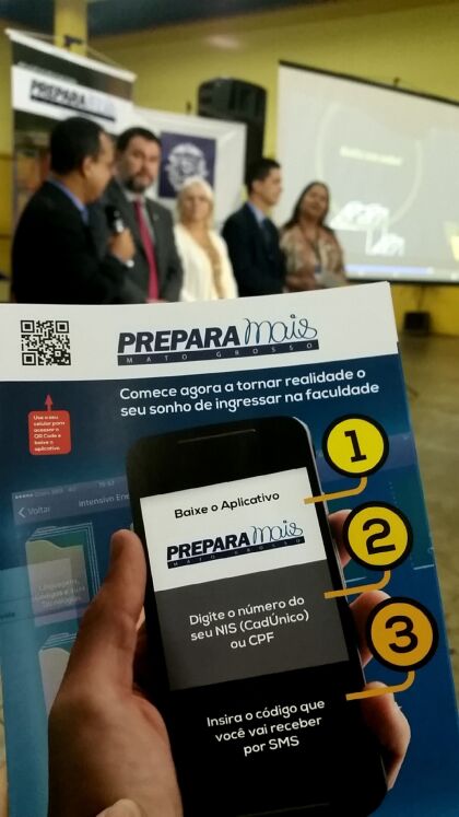 Dep. Oscar Bezerra participa do lançamento do aplicativo Prepara Mais Mato Grosso.