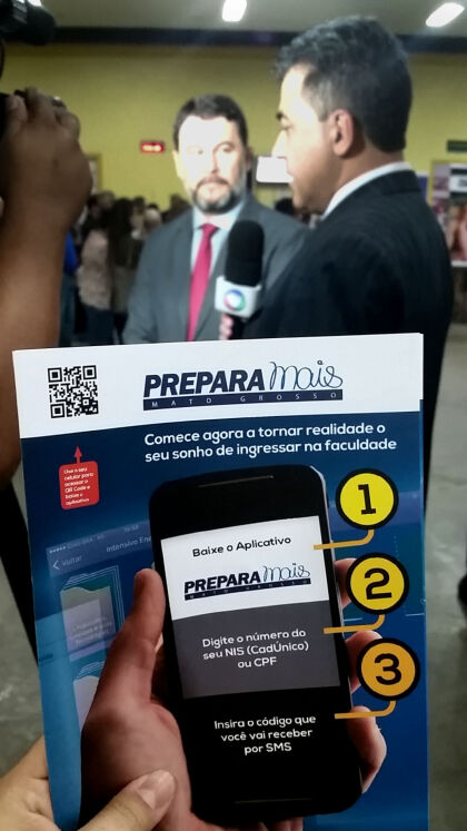Dep. Oscar Bezerra participa do lançamento do aplicativo Prepara Mais Mato Grosso.