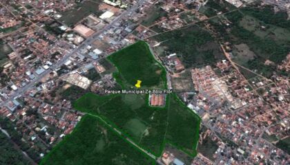 Vista aérea do Parque Zé Bolo Flô, Cuiabá 