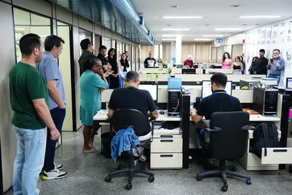 Redação do jornal A Gazeta.Foto: Helder Faria