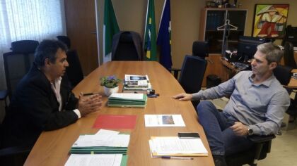 Deputado Adalto de Freitas em reunião com Rogers Jarbas Secretário de Segurança Publica.