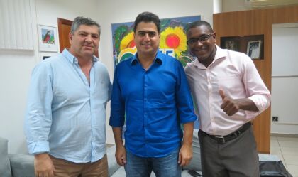 Guilherme Maluf em reunião com prefeito Emanuel Pinheiro