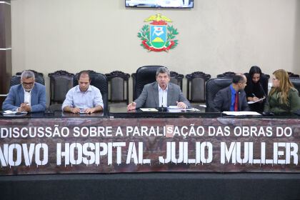 Audiência Pública com o objetivo de discutir a paralisação das obras do novo Hospital Julio Müller
