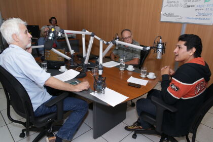 Braulio Carlos e Laurenice Lopes no programa Fusão.com da Rádio Assembleia