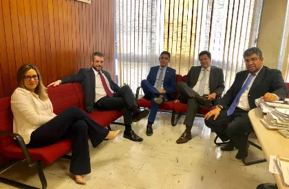Os procuradores Grhegory Maia e Bruno Leite foram recepcionados pelos procuradores da Alesp e da Câmara Municipal de São Paulo