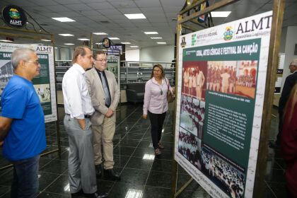 ALMT recebe exposição que celebra 109 anos do IFMT