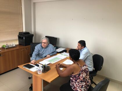 Visita ao secretário municipal de Saúde de Cuiabá