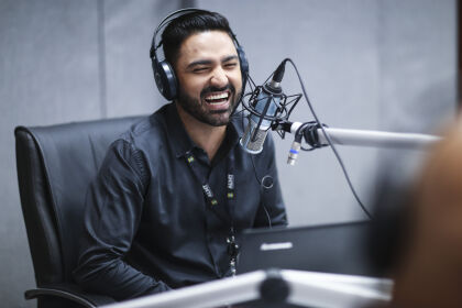 Radialista por um dia com o servidor Felipe Botelho