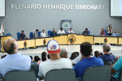 Audiência pública no município de Juína debate o projeto de lei nº 668/2019, mensagem nº 107/2019, que dispõe sobre a politica estadual da pesca.