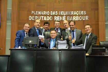 Comissão de Saúde entrega relatório ao presidente Eduardo Botelho durante sessão plenária