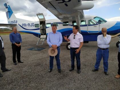 Deputado Valmir Moretto participa do primeiro voo comercial entre Pontes e Lacerda e Cuiabá