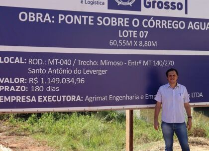 Thiago Silva comemora avanço das obras de nova rota entre Rondonópolis e Cuiabá