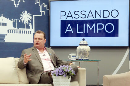 Presidente Max Russi em entrevista no programa Passando a Limpo.