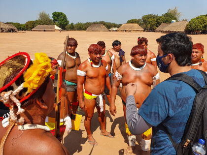 Allan Kardec visita Parque Indígena do Xingu e entrega Lei do Kuarup durante cerimônia