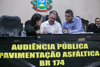 Audiência pública para debater o início das obras de pavimentação da BR-174