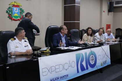 Deputado Wilson Santos concede entrevista coletiva sobre a Expedição ao rio Cuiabá