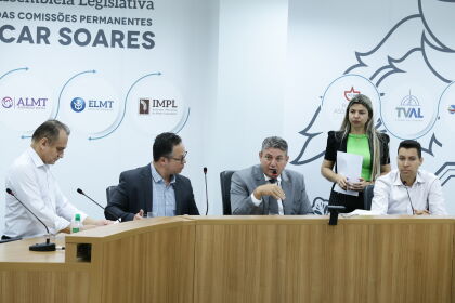 Também estiveram presentes Cláudio Ferreira (PTB) e Wilson Santos (PSD) – suplente na comissão, substituiu o correligionário Ondanir Bortolini - “Nininho”. Por meio de videoconferência, os pares Sebastião Rezende (União) e Janaina Riva (MDB).