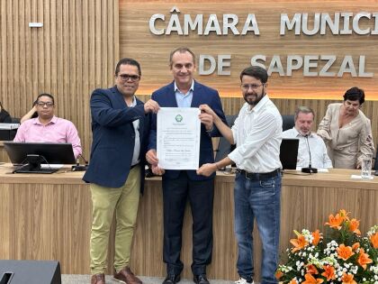 Wilson Santos recebe o título de Cidadão Sapezalense