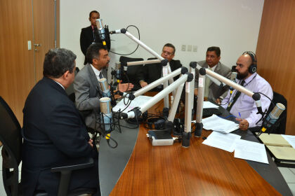 Secretário de comunicação social da câmara federal Deputado Cleber Verde  visita Radio ALMT