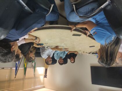 Wilson Santos com o prefeito e o secretariado de Tangará da Serra