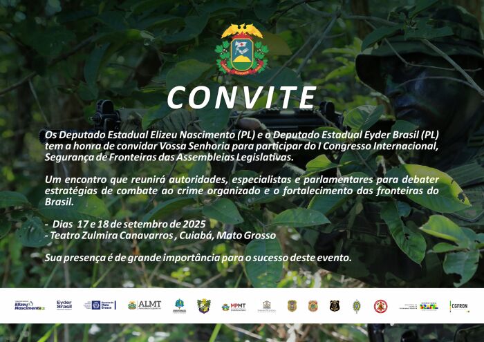 1° CONGRESSO INTERNACIONAL DE SEGURANÇA DE FRONTEIRA DAS ASSEMBLEIA LEGISLATIVAS