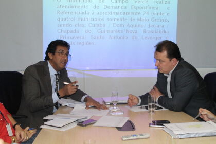 Max Russi e Marco Bertulio discutem investimentos para hospital de Campo Verde