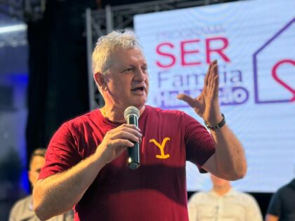 Deputado Dilmar Dal Bosco durante evento do lançamento do Programa Habitacional "Vera Meu Lar"