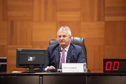Deputado Dilmar Dal Bosco durante Sessão no Plenario das Deliberações Rene Barbour