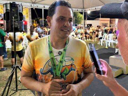 O deputado estadual Diego Guimarães após participar da Corrida do Pantanal de 2026