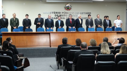Deputado Eduardo Botelho na posse de seis novos promotores substitutos de Justiça