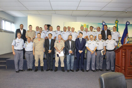 Reunião no Comando Geral da Polícia Militar de Mato Grosso para debater sobre a PEC 51.