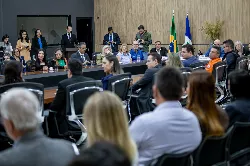 Solenidade em homenagem a Desª Maria Erotides Kneip pela sua atuação de enfrentamento a violência contra a mulher