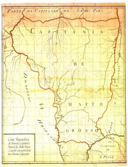 Mapa capitania de Mato Grosso